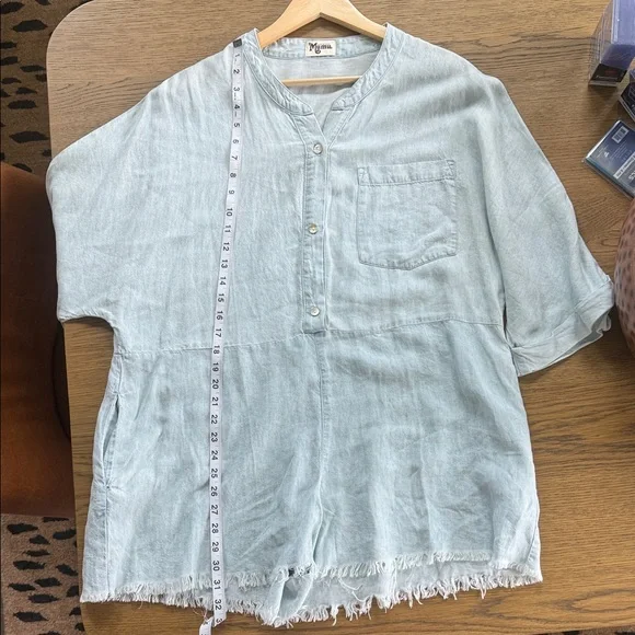 Mumu Light Wash Chambray Tunic - Picture 4 of 5